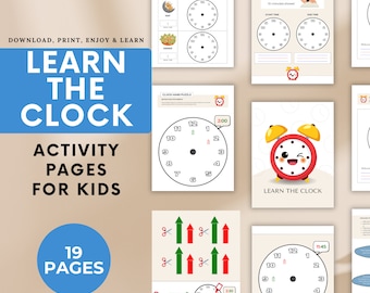 Teaching Time, Teach Kids to Tell Time, Telling Time Clock Worksheets, Learning Activities for Kids, Kids Clock, Educational Clock