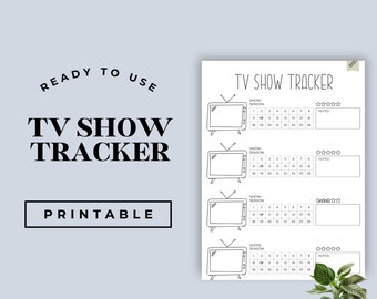 TV Show Planner, Season Tracker, Binge Watching, Show To Watch List, Printable Series Log, Episode Tracker, Planner Insert