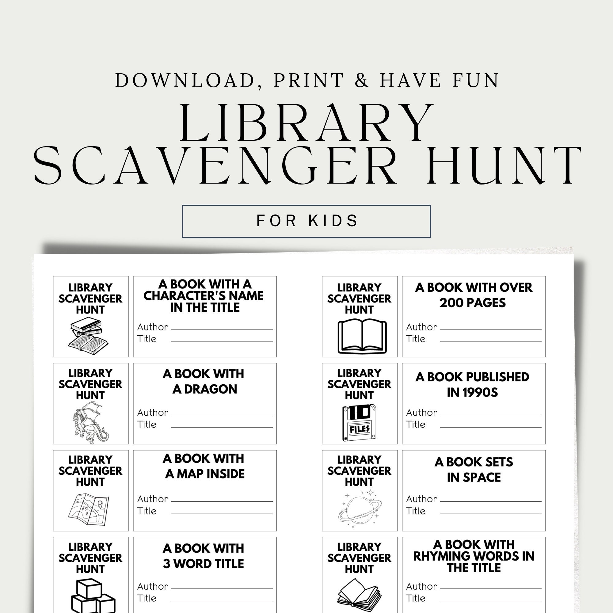 Library Scavenger Hunt, Printable Scavenger Game, Kids Reading Game, Kids Treasure Hunt, Library Games, Kids Book Activity - Etsy library-scavenger-hunt-printable-scavenger-game-kids-reading-game-kids-treasure-hunt-library-games-kids-book-activity-etsy