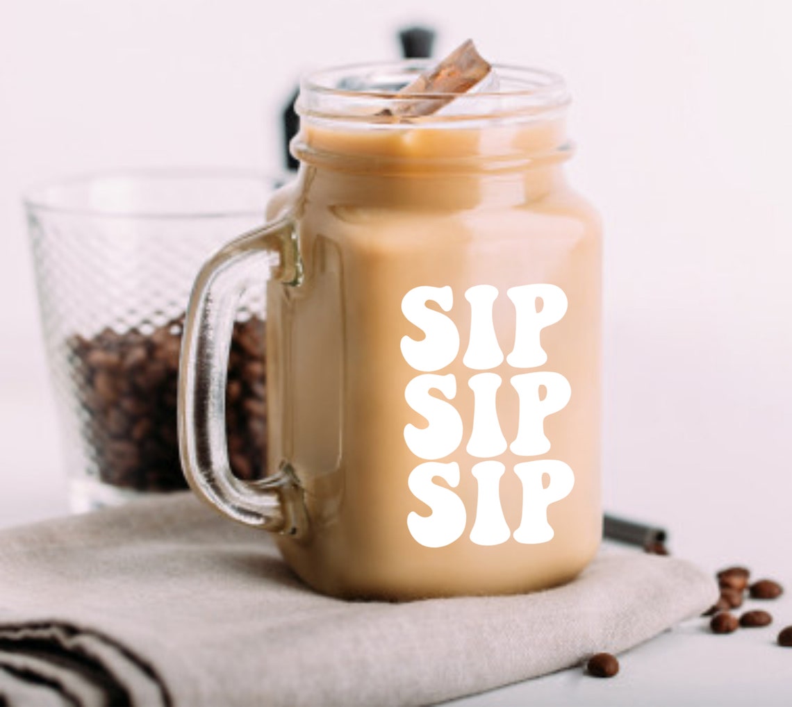 Mason Jar Glass Iced Coffee Tumbler Iced Tea Tumble Cute