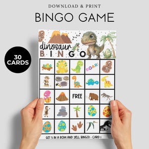 Game Night for Kids, Bingo Game for Kids, Dinosaur Bingo Cards for Kids ...