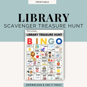 Jeu de lecture pour enfants, Chasse au trésor dans une bibliothèque, Chasse au trésor dans une bibliothèque, Bingo de lecture pour les enfants, Défi de lecture pour enfants, Activités de lecture