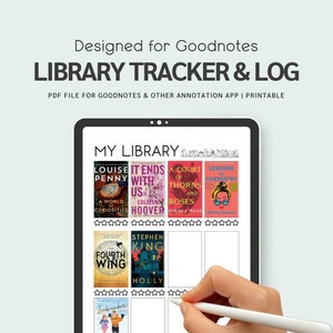 Digital Library Tracker, Bookstagram Reading Log, Goodnotes Book Tracker, Bookshelf Reading Tracker, Reading Journal, Books to Read List