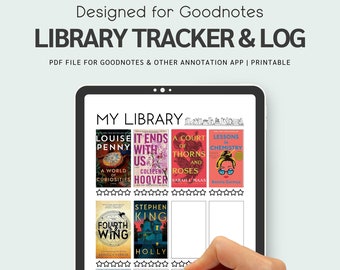 デジタル ライブラリ トラッカー、Bookstagram 読書ログ、Goodnotes ブック トラッカー、本棚読書トラッカー、読書ジャーナル、読書リスト
