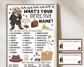 Find Your Detective Name, Spy Kids Party Game, Spy Secret Agent Badges ID, Mystery Party Props, Special Agent Escape Room, Secret Agent