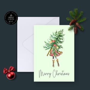 Biglietto di Natale stampabile, biglietto di auguri per le stagioni, etichette per dolcetti natalizi, etichetta regalo di Natale, biglietto di Buon Natale, biglietto di Buone Feste