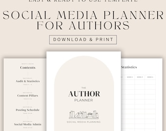 Marketing Strategy For Authors, Instagram Planner For Writers, Social Media Planner For Authors, Content Planner, Content Creation Planner