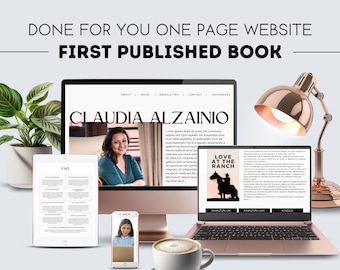 First Published Book Promotion, Canva Website Template for Authors, Romance Author, Fantasy Romance, Writer Website Template, Self Published