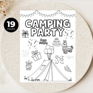 Family Camping Trip, Campfire Party, Maze For Kids, Camping Activities, Camping Games Bundle For Kids, Campfire Games, Summer Camp Coloring
