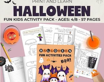 Halloween Activity Pack For Kids, Printable Halloween Games for Kids, Fun Kids Halloween Ideas, Halloween Party Games, Halloween Coloring