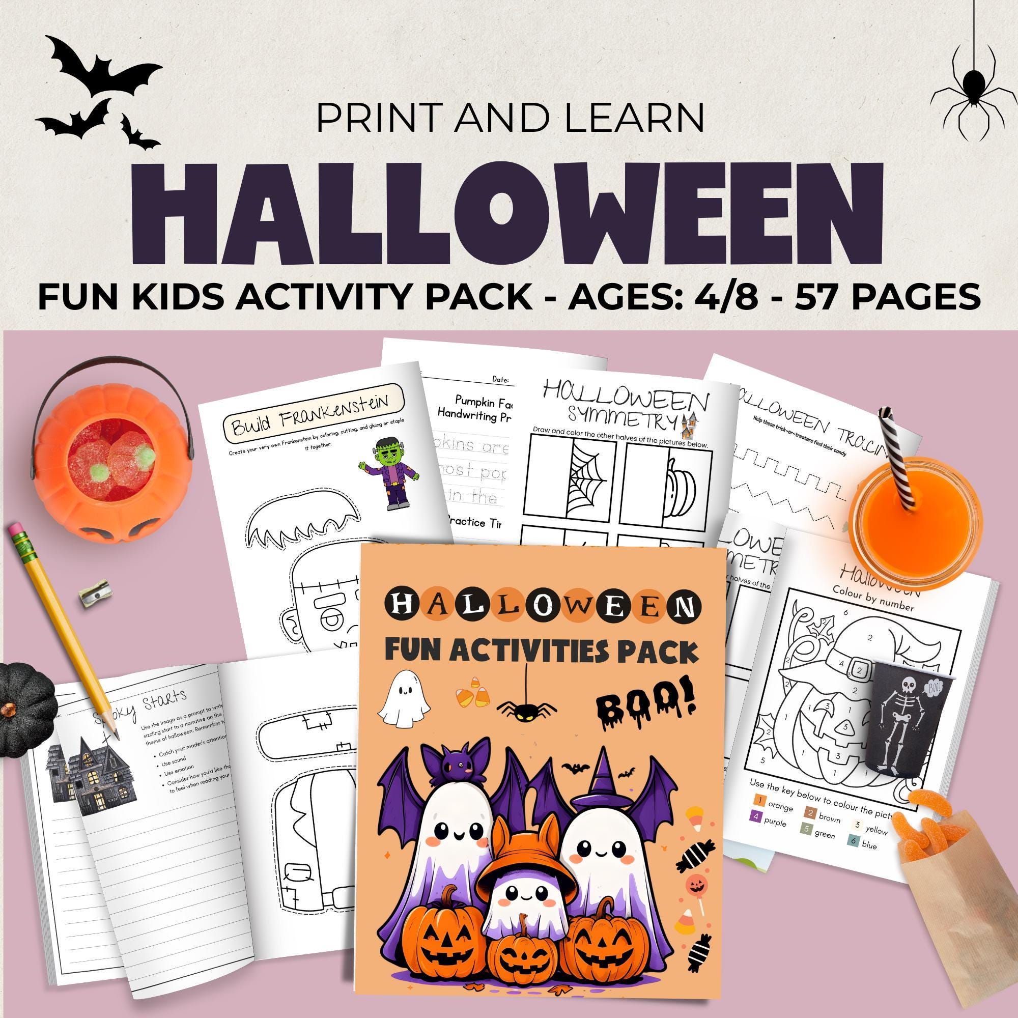 Halloween Activity Pack For Kids, Printable Halloween Games for…