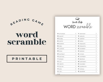 Word Scramble Game, Unscramble Book Cub Game, Classroom Book Game, Instagram Story For Bookstagramer, Reading Game, Literary Games