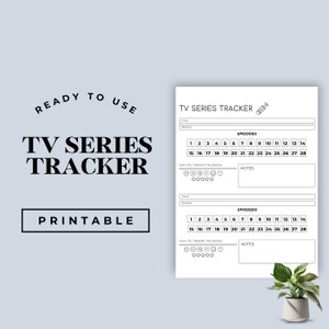 Printable TV Show Log, Series to Watch, TV Series Tracker, TV Series Journal, Series to Watch, Episode Log, Watchlist, Movie Log Tracker
