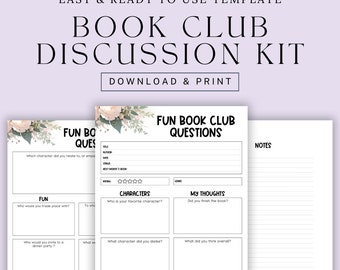 Fun And Engaging Book Club Questions, Book Club Meeting Discussions, Book Club Prompts, Questions For Reading Group, Hosting Club Activity
