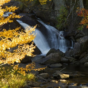 Falls of ruisseau Beaudoin near the  Moulin La Lorraine, Chaudière-Appalaches