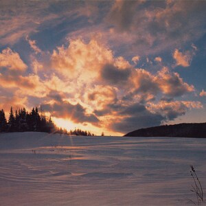 Carte sans texte Lever de soleil Lac-Etchemin, S-16