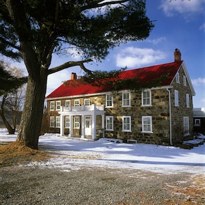 Photo print Adélard Godbout house in winter morning at Frelisburg on the Backroads of Missisquoi, Estrie