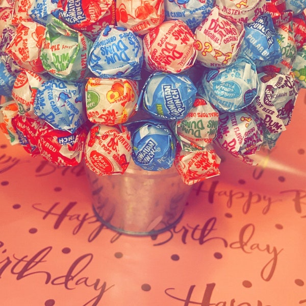 Mini Candy Bouquet, Lollipop Candy Basket, Dum Dum Basket