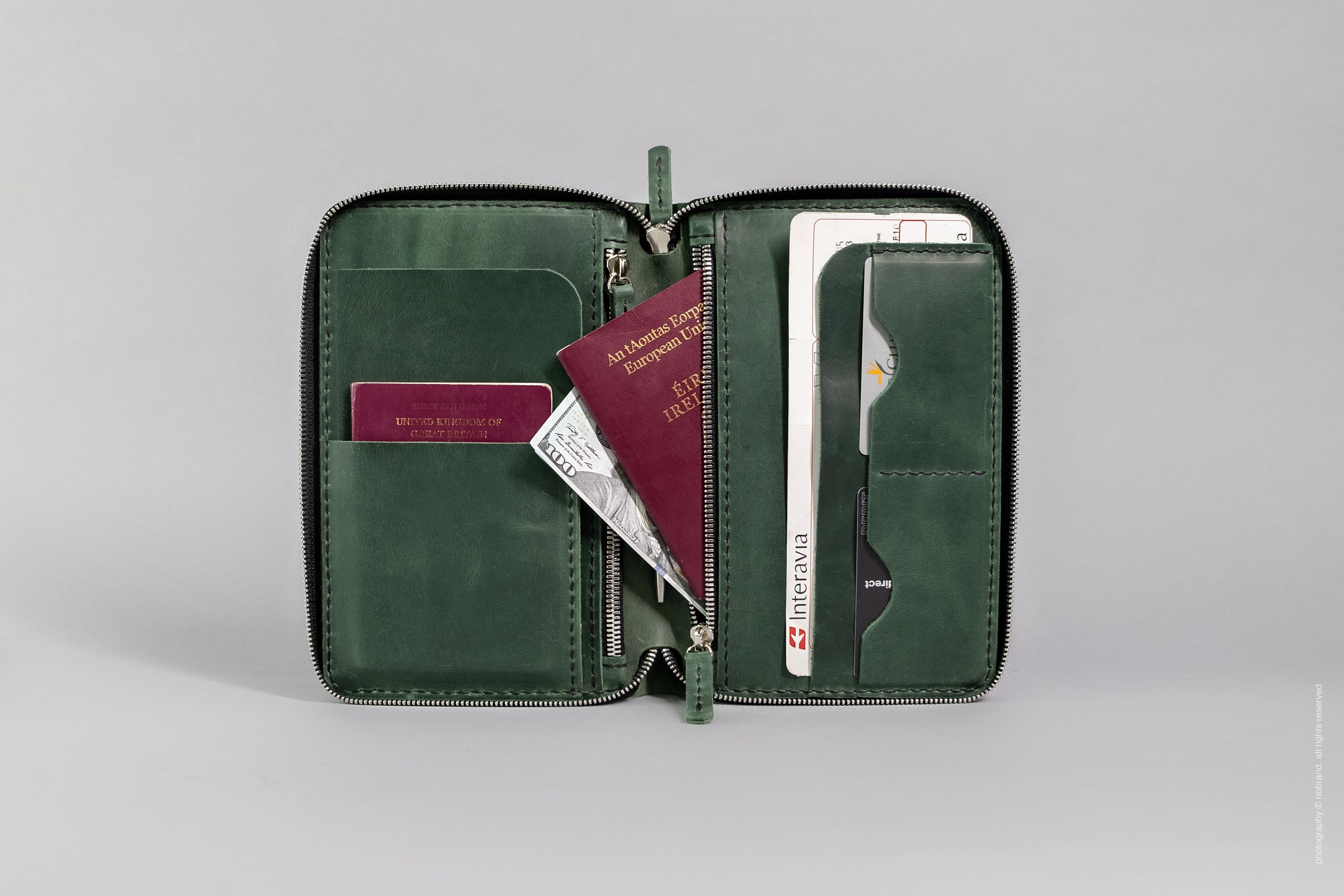 travel passport wallet zipper