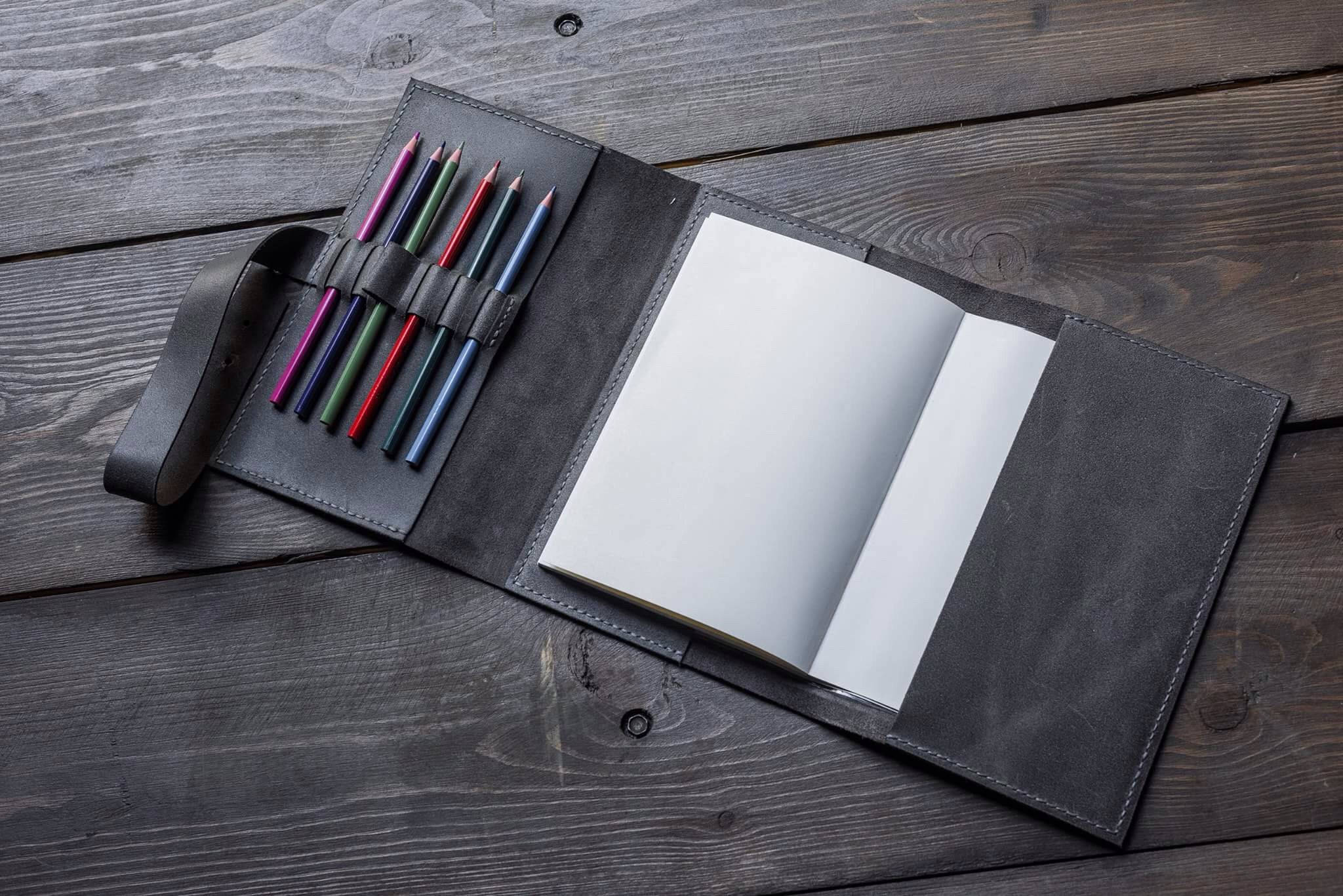 A4A5 Leather Sketchbook Drawing Book Portfolio Artist Etsy