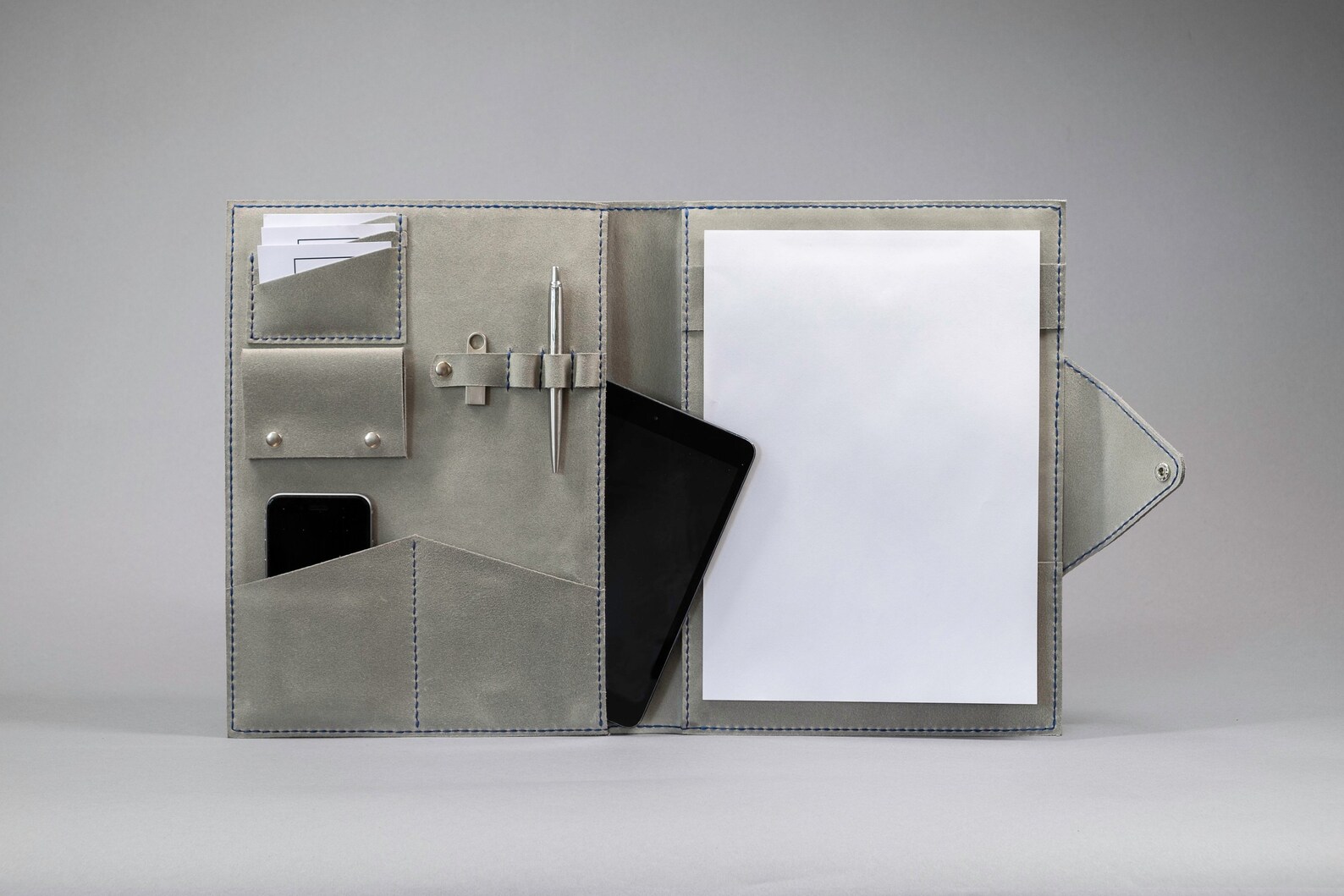 Custom Leather Folder Organizer Leather Portfolio Etsy