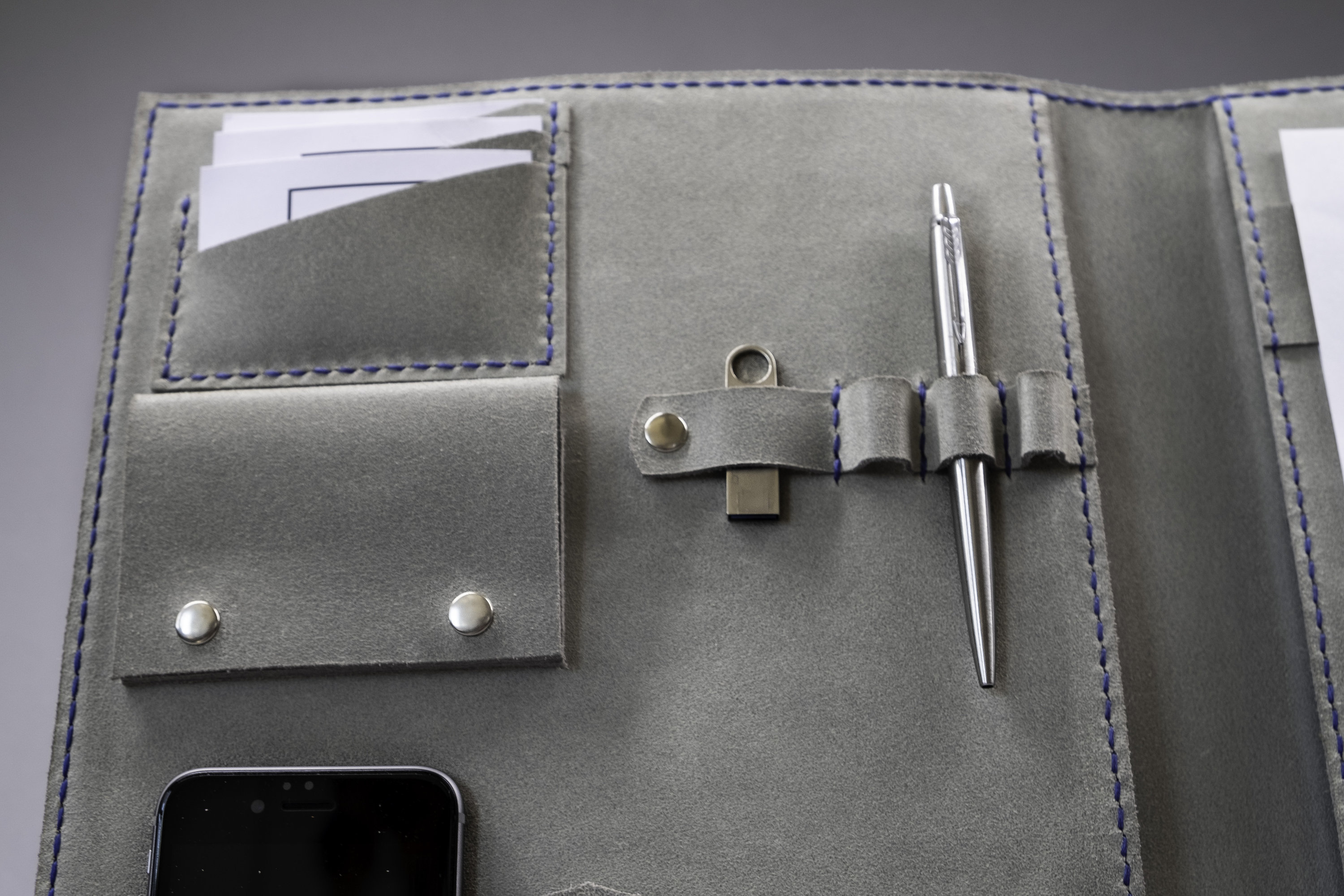 Custom Leather Folder Organizer Leather Portfolio Etsy