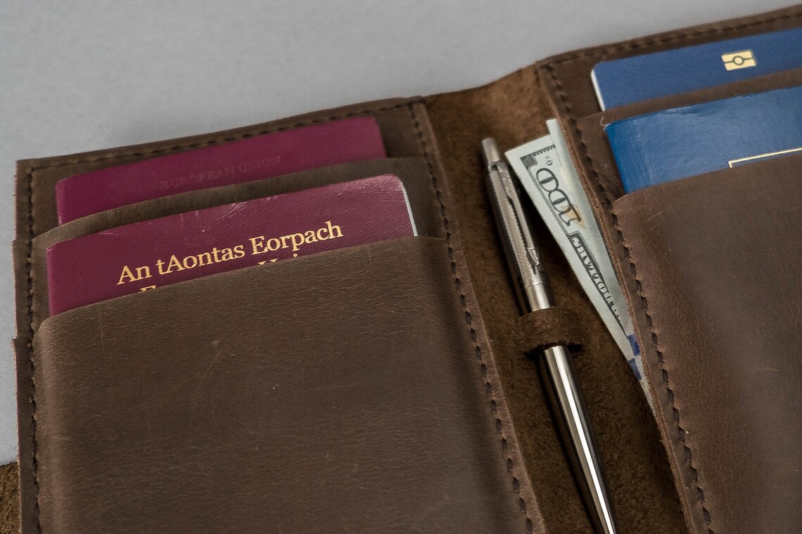Personalized gift Leather Passport Boarding Pass Holder Etsy