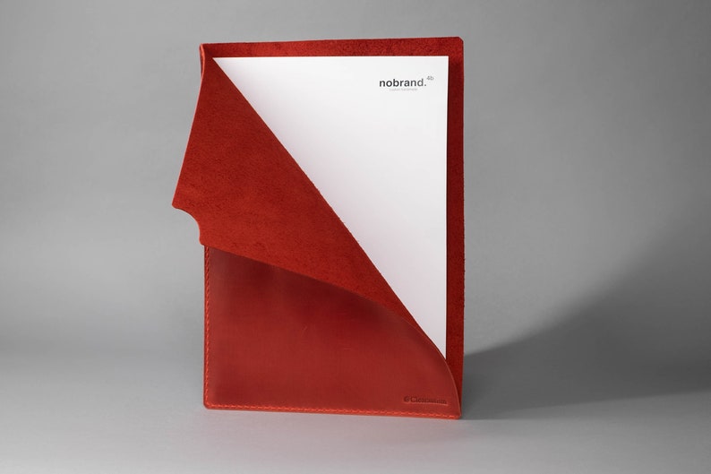 Leather document sleeve Personalized green leather folder Etsy