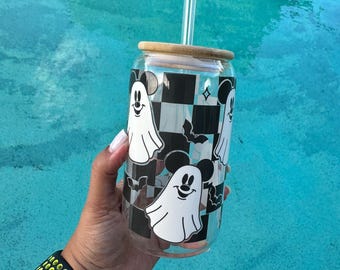 Ghost Mouse| Glass Cup| Iced Coffee| Not So Scary