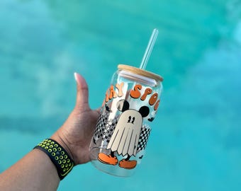 Ghost Mouse| Glass Cup| Iced Coffee| Not So Scary