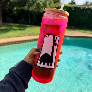 Pink Llama Potion Cup | Funny Llama Glass Can | The Poison | Kuzco Inspired | No Touchy! | Llama Extract | Emperors Poison 画像 8