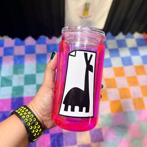 Pink Llama Potion Cup | Funny Llama Glass Can | The Poison | Kuzco Inspired | No Touchy! | Llama Extract | Emperors Poison 画像 2