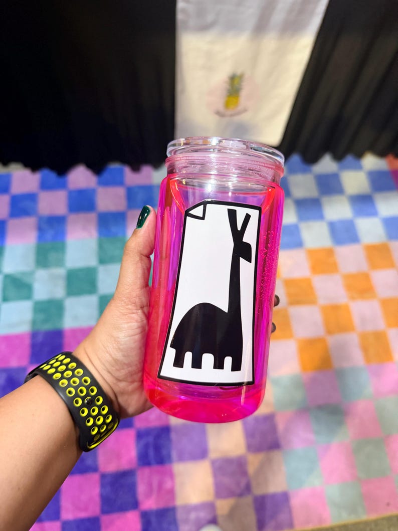 Pink Llama Potion Cup | Funny Llama Glass Can | The Poison | Kuzco Inspired | No Touchy! | Llama Extract | Emperors Poison 画像 2
