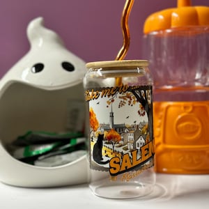 Take me to Salem Glass Cup | Cutesy Halloween Aesthetic | Spooky Aesthetic