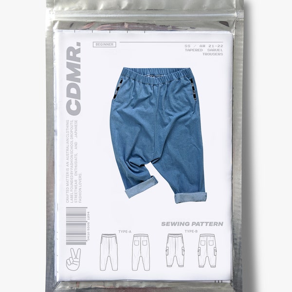 Baggy Pants Pattern Etsy