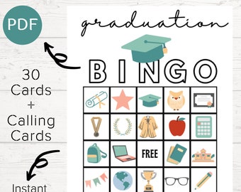 Graduation Bingo Etsy