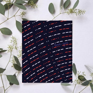 I Love You Morse Code Card: Starry Night Friendship (Digital Download)