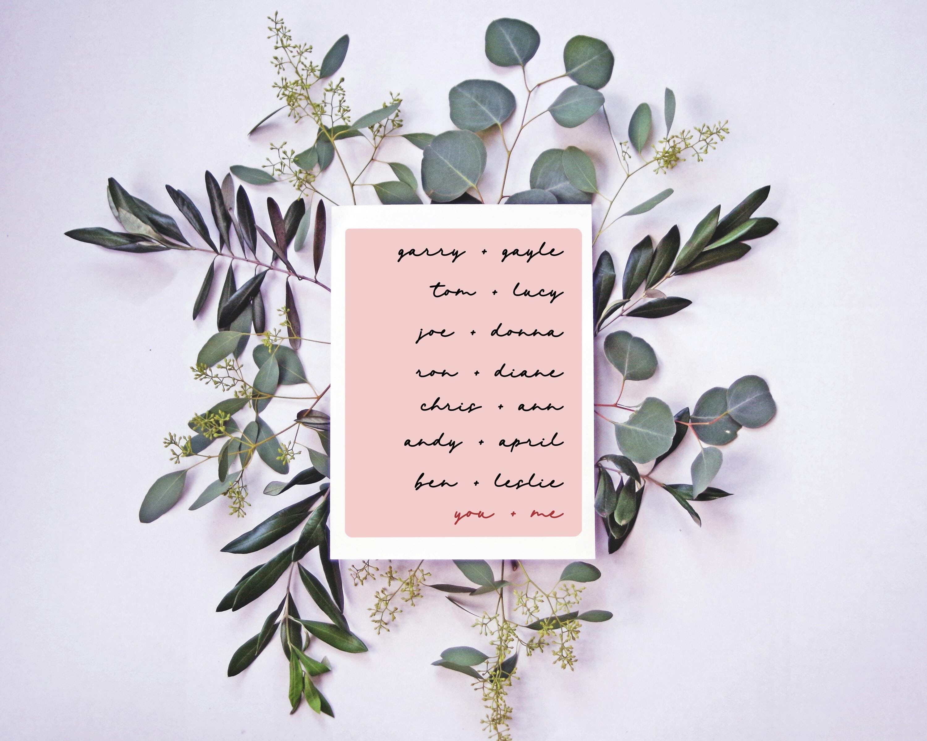 バレンタインデー『パークス・アンド・レクリエーション』You + Meカード（デジタルダウンロード） - Etsy 日本, image size:3000x2399