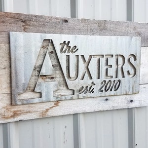 Custom Metal Sign / Family Name Sign / Metal Name Sign / Last Name Sign / Custom Sign / Monogram Sign / Address Sign  / Rustic Metal Decor