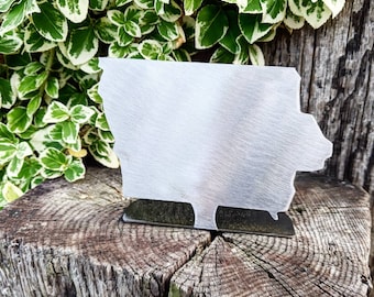 Metal Iowa State Desktop Sign
