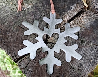 Snowflake Ornament | Farmhouse Christmas Tree Decor | Metal Ornament | Christmas Tree Decor | Farmhouse Christmas Decor | Snowflake