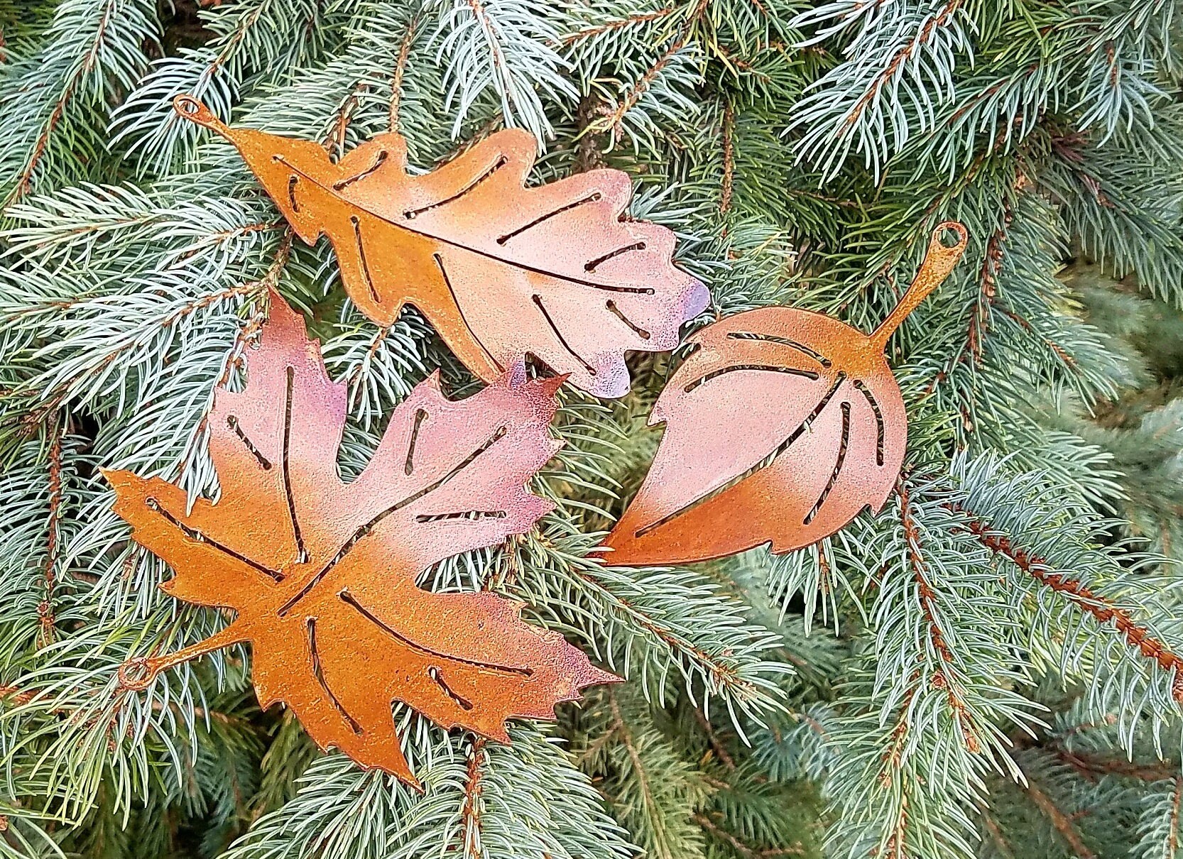 Leaves / Metal Leaves / Metal Ornaments / Metal Leaf / Leaf / Etsy