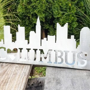 Columbus Sign / Columbus Skyline / Metal Sign / Columbus Skyline Sign / 614 Sign / Columbus / Ohio Sign / Columbus Pride / Desk Sign