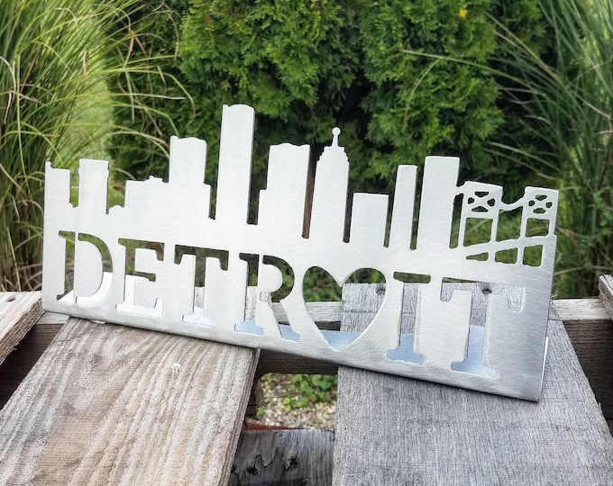Detroit Skyline - Etsy