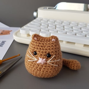 Modèle au crochet de mini chat, amigurumi adapté aux débutants (modèle PDF)
