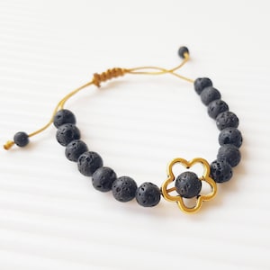 Children aroma bracelet with golden flower, fidget sensory anxiety bracelet, oil diffuser, adjustable aroma bracelet, anti stress jewelry