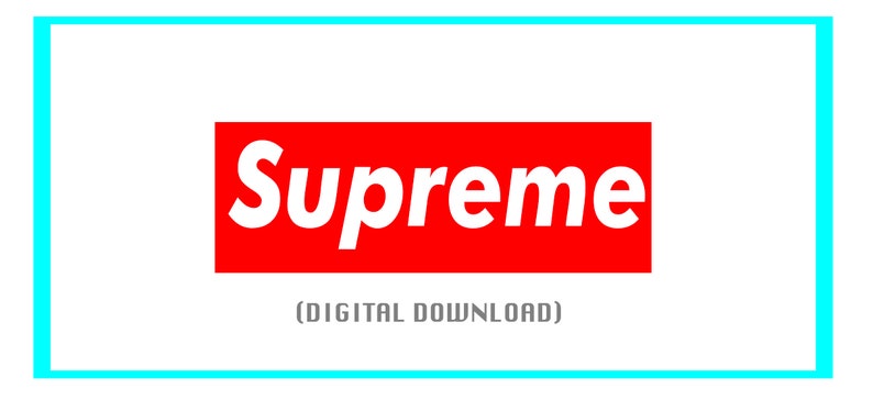 Download Supreme Inspired Red Logo DIGITAL DOWNlOAD SVG PNG etc | Etsy