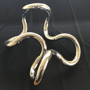 Original Vintage 1982 Chrome “Tangle” Kinetic Sculpture by Richard X Zawitz