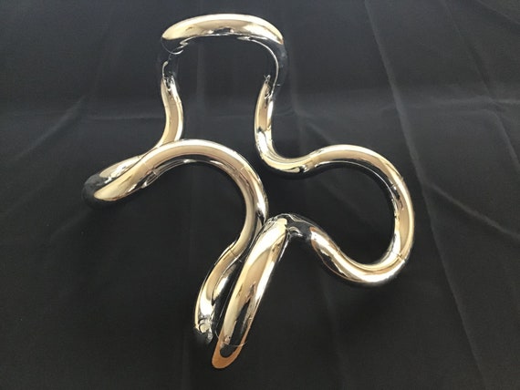 Original Vintage 1982 Chrome “tangle” Kinetic Sculpture by Richard