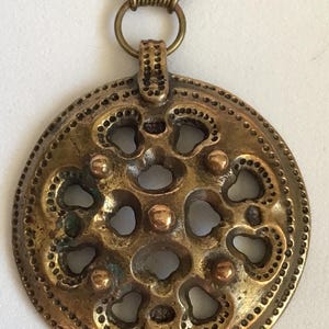 Vintage Original Kalevala Koru Finland Bronze Viking Pendant Necklace
